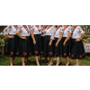 Spódnica kontrafałdy czarna kwiaty KGW folk szyta szycie na wymiar miarę