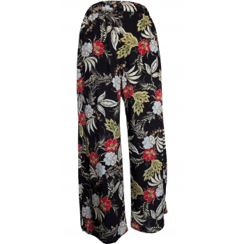 Spodnie palazzo letnie wiskoza S/M kwiaty