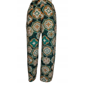 Spodnie palazzo letnie wiskoza S/M kwiaty