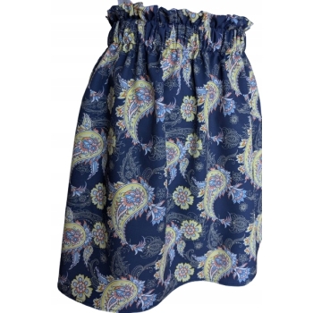 Spódniczka na gumie na wymiar granatowa wzory