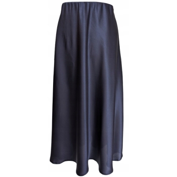 Spódnica spódniczka satynowa granatowa błękitna na gumce na wymiar