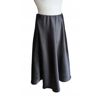 Spódnica spódniczka satynowa czarna S/M 36/38 na gumce