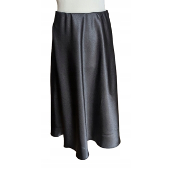 Spódnica spódniczka satynowa czarna S/M 36/38 na gumce