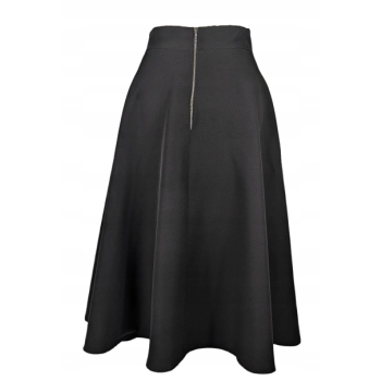 Spódnica czarna galowa klosz Midi