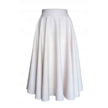 Spódnica koło Midi Jasny beż na wymiar