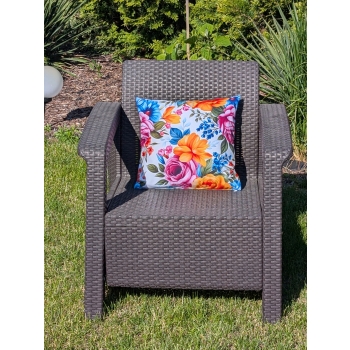Poduszka ogrodowa wodoodporna Oxford 40x40cm kwiaty