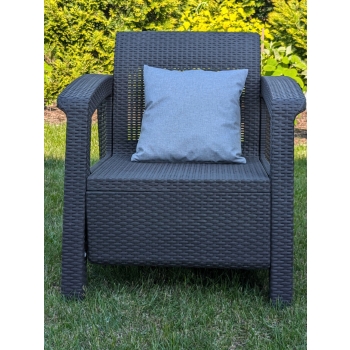 Poduszka ogrodowa wodoodporna Oxford 40x40cm imitacja lnu