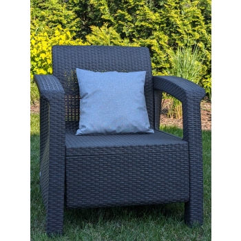 Poduszka ogrodowa wodoodporna Oxford 40x40cm imitacja lnu