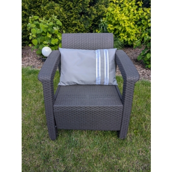 Poduszka ogrodowa wodoodporna Oxford 40x60cm szara