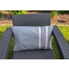 Poduszka ogrodowa wodoodporna Oxford 40x60cm szara