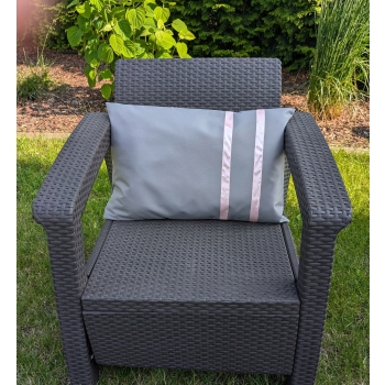 Poduszka ogrodowa wodoodporna Oxford 40x60cm szara