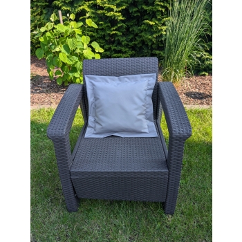 Poduszka ogrodowa wodoodporna Oxford 40x40cm szara