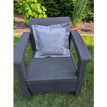 Poduszka ogrodowa wodoodporna Oxford 40x40cm szara