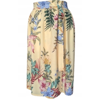 Spódnica plażowa pareo kwiaty wiskoza wiązanie S M