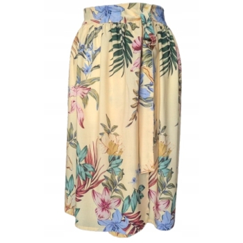 Spódnica plażowa pareo kwiaty wiskoza wiązanie S M