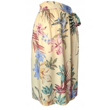 Spódnica plażowa pareo kwiaty wiskoza wiązanie S M