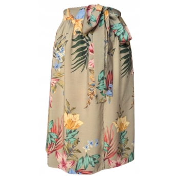 Spódnica plażowa pareo kwiaty wiskoza wiązanie S M