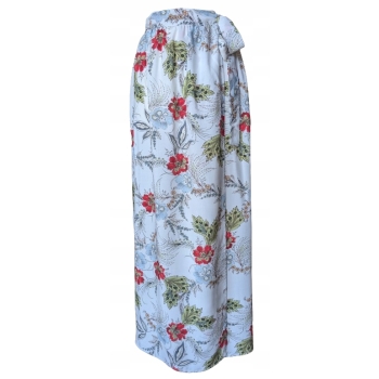 Spódnica plażowa pareo kwiaty wiskoza wiązanie S M