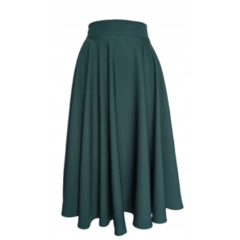 Spódnica koło Midi zieleń butelkowa na wymiar