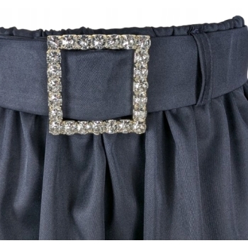 Spódnica granatowa galowa kieszenie na gumie