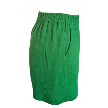 Bawełniane spodenki 36 S muślinowe zieleń trawiasta Produkcja Polska