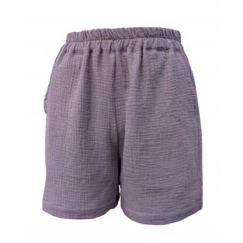 Bawełniane spodenki 36 S muślinowe indyjski róż Produkcja Polska