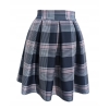 Spódnica MINI kontrafałdy niebieska granatowa krata na wymiar na zamówienie
