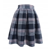 Spódnica MINI kontrafałdy niebieska granatowa krata na wymiar na zamówienie