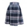 Spódnica MINI kontrafałdy niebieska granatowa krata
