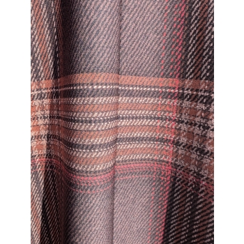 Spódnica koło Midi brązowa krata