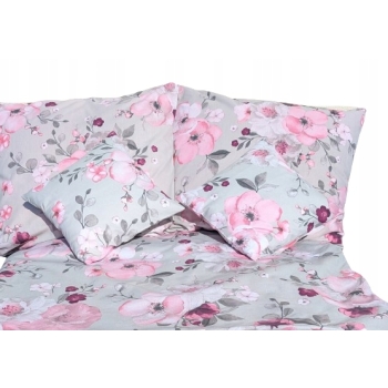 Pościel bawełniana poszewki 220x200cm na prezent 5 elementów kwiaty