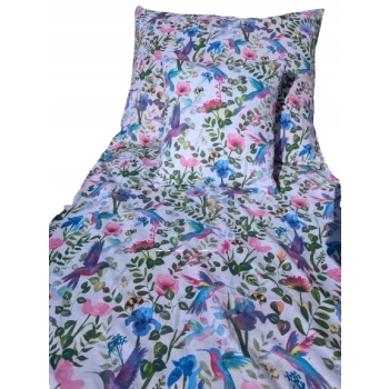 Pościel bawełniana poszewki 160x200cm na prezent 3 elementy kwiaty