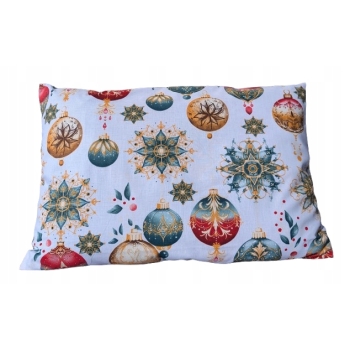 Poduszka ozdobna świąteczna bawełna 40x60cm Boże Narodzenie kokarda