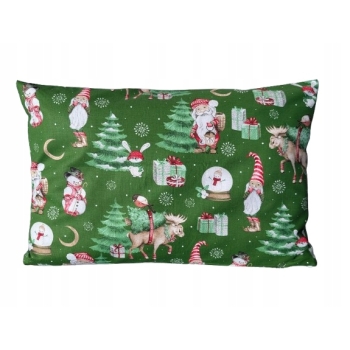 Poduszka ozdobna świąteczna bawełna 40x60cm Boże Narodzenie kokarda