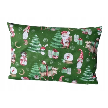Poduszka ozdobna świąteczna bawełna 40x60cm Boże Narodzenie kokarda