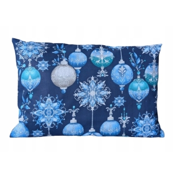 Poduszka ozdobna świąteczna bawełna 40x60cm Boże Narodzenie kokarda