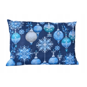 Poduszka ozdobna świąteczna bawełna 40x60cm Boże Narodzenie kokarda