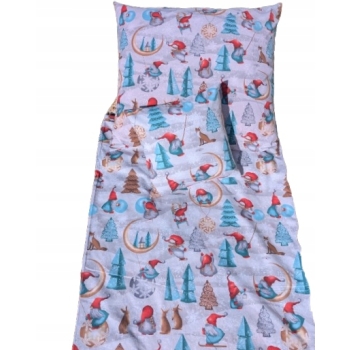 Pościel bawełniana poszewki 160x200cm na prezent 3 elementy świąteczna