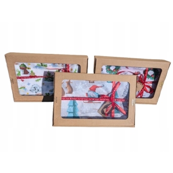 Pościel bawełniana poszewki 160x200cm na prezent 3 elementy świąteczna