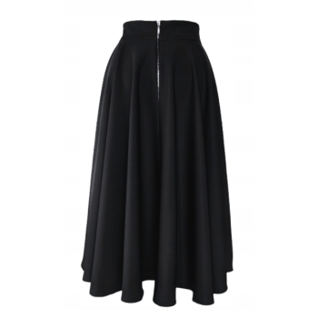 Spódnica Midi czarna Polska Produkcja rozkloszowana koło