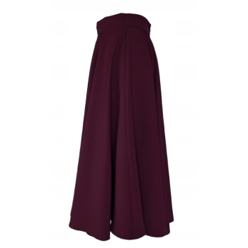 Spódnica Midi burgund szyta na wymiar Polska Produkcja rozkloszowana koło