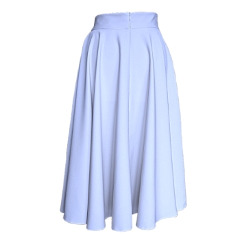 Spódnica Midi biała szyta na wymiar Polska Produkcja koło rozkloszowa S M L