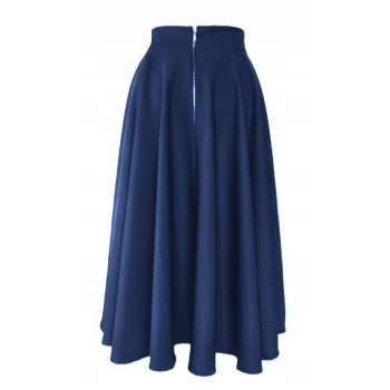 Spódnica Midi granatowa  Polska Produkcja galowa rozkloszowana koło