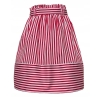 Bawełniana spódnica midi w paski czerwone kieszenie gumka w pasie +pasek
