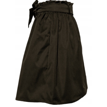 Czarna spódnica mini kieszenie gumka w pasie + pasek galowa