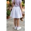 Spódniczka biała kontrafałdy na gumie komunia szyta na miarę