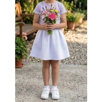 Spódniczka biała kontrafałdy na gumie komunia szyta na miarę