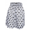 Spódniczka mini biała cętki na gumie kieszenie uniwersalna S M L