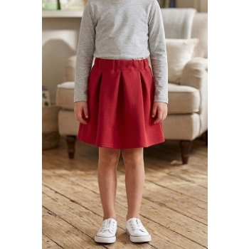 Spódniczka czerwona kontrafałdy na gumie szyta na miarę wymiar 122-146